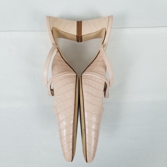 M. Gemi The Catalina Slip-On Mule Pump in Embossed Pale Pink Leather Sz 39.5 - Picture 7 of 15